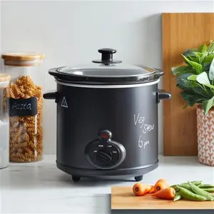 Dunelm Chalkboard Slow Cooker, Black, Ceramic