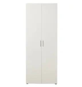 Lamego Modern Matt & high gloss white oak effect Double Wardrobe (H)2009mm (W)787mm (D)497.5mm