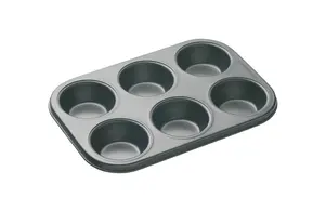 MasterClass Non-Stick 6 Hole Deep Baking Pan