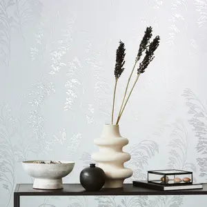 Paste the Wall Elegant White & Pearl Wallpaper