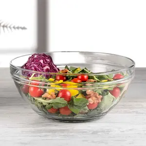 URBNLIVING 12cm Height Single Glass Stackable Mixing Bowl