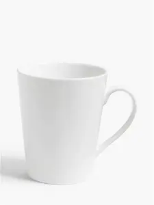 John Lewis ANYDAY Eat Porcelain Mugs, Set Of 4, 360Ml, White