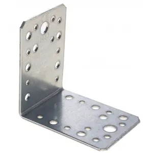 10 Pack Of Heavy Duty Galvanised 2.5mm Thick Angle Brackets L Shape Corner Braces 90x90x65mm  Introducing our heavy duty galvanise