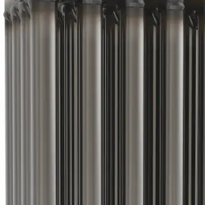 Right Radiators 1800x290 mm Vertical Traditional 4 Column Cast Iron Style Radiator Raw Metal