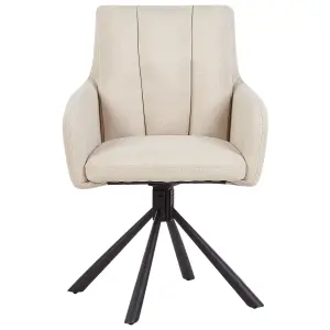 Beliani Modern Set of 2 Chairs SARDOAL Beige