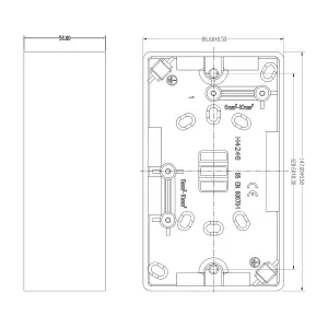 LAP 2 gang 46mm Pattress box