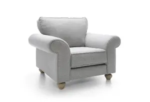 Ingrid Collection Armchair in Light Grey