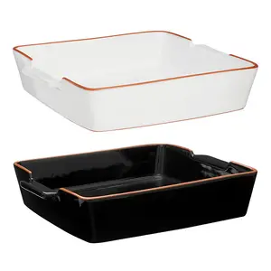 Interiors by Premier Calisto Square Black Glazed Baking Dish