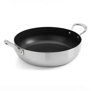 Samuel Groves Classic Non-Stick Stainless Steel Triply 28cm Chefs Pan with Side Handles