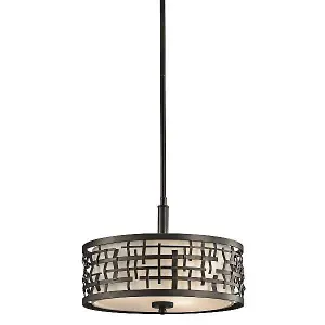 Luminosa Loom 3 Light Ceiling Duo-Mount Pendant Olde Bronze, E27