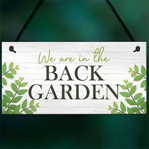 Back Garden Signs Hanging Door Wall Plaque Welcome Sign Home Decor Family Gift