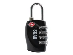 TSA Approved Scan Zinc Combination Padlock for Secure Travel