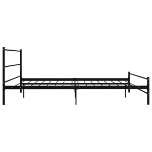 Berkfield Bed Frame Black Metal 200x200 cm