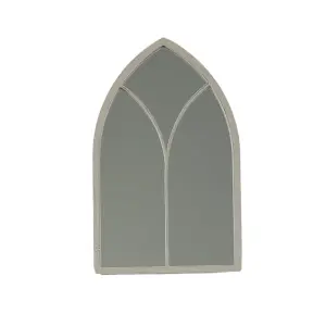 Terrastyle White Curved Framed Garden mirror 2mm x 40mm