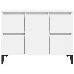 Berkfield Sink Cabinet White 80x33x60 cm Engineered Wood