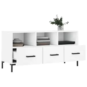 Berkfield TV Cabinet White 102x36x50 cm Engineered Wood