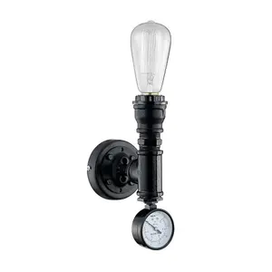 Luminosa Industrial And Retro Wall Lamp Black 1 Light , E27