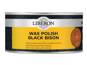 Liberon Black Bison Wax Paste for Teak 500ml - Premium Wood Care Solution