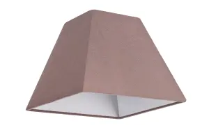 GoodHome Qarnay Taupe Fabric dyed Light shade (D)30cm