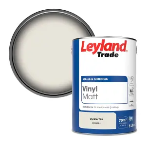 Leyland Trade Vinyl Matt Walls & Ceilings Emulsion Paint Vanilla Tan (PPG1202-1) 5L