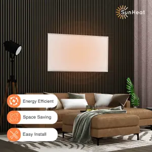 SUNHEAT Mirrorstone 0.7KW- Wall mounted Far Infrared Panel Heater - Energy Efficient