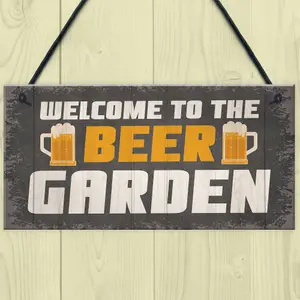 Red Ocean Novelty Garden Sign Funny Garden Accessories Home Decor Hanging Signs Man Cave Gifts