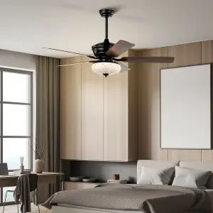 Costway Indoor Ceiling Fan w/ Light & Remote Control