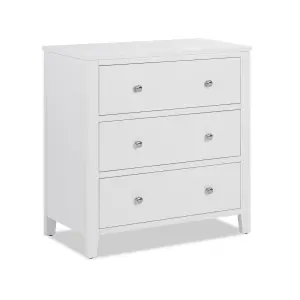 Brooklyn White 3 Drawer Chest of Drawers