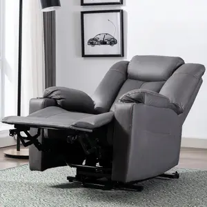 Afton Electric Fabric Single Motor Riser Recliner Lift Mobility Tilt Chair (Charcoal)