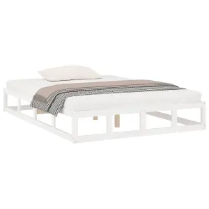 Berkfield Bed Frame White 120x200 cm Solid Wood