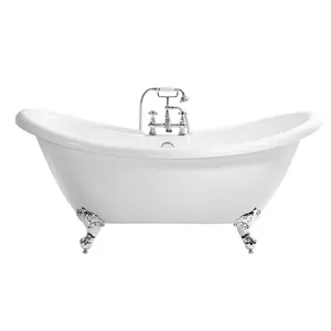 Balmoral 1750mm Double Ended Slipper Bath with White Claw & Ball Feet