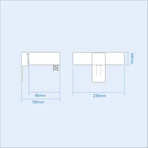 Bathroom Slider Rail Kit & Cool Touch Thermostatic Shower Valve Mixer + Tap