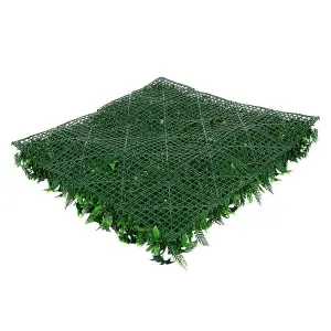 True Products Premium Artificial Green Plant Living Wall Panel 1m x 1m - Forest Fern