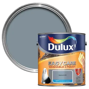 Dulux Easycare Washable & Tough Denim drift Matt Wall & ceiling Emulsion paint, 2.5L