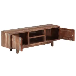 Berkfield TV Cabinet Solid Acacia Wood Vintage 118x30x40 cm