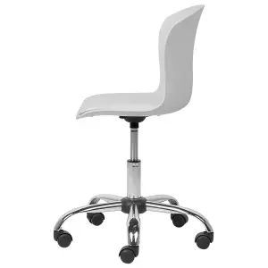 Desk Chair Faux Leather White VAMO