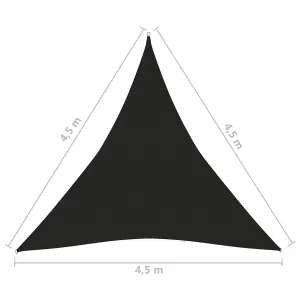 Berkfield Sunshade Sail 160 g/m2 Black 4.5x4.5x4.5 m HDPE