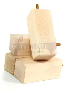 4x REPLACEMENT FURNITURE LEGS SOLID WOODEN FEET 110mm HIGH SOFAS CHAIRS SETTEE CABINETS M10 Raw