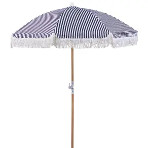 Garden Market Parasol 1.5 m Black and White MONDELLO