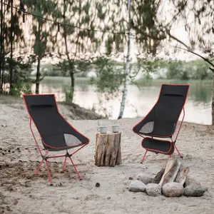 Massapequa Folding Camping Chair Red