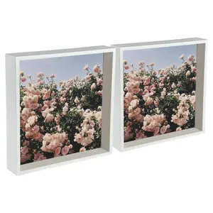 Nicola Spring - 3D Deep Box Photo Frames - 12 x 12" - Pack of 2