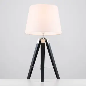 Bella Vista Wood Tripod Lamp Pink