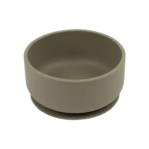 Tiny Dining - Baby Silicone Suction Bowl with Lid - Silver Sage