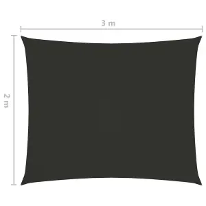 Berkfield Sunshade Sail Oxford Fabric Rectangular 2x3 m Anthracite