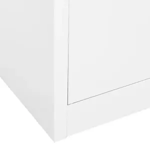 Berkfield Office Cabinet White 90x40x180 cm Steel