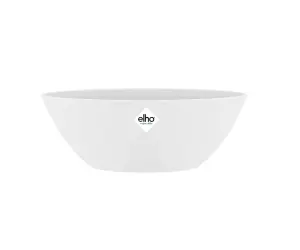 Elho Brussels Oval 36cm Plastic Plant Pot in White