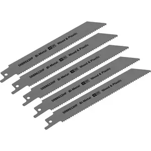 5 Pack Bi-Metal Reciprocating Saw Blades - 150mm, 10 TPI for Efficient Cutting