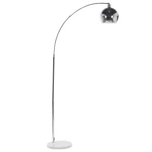 Beliani Modern Metal Floor Lamp Silver PAROO