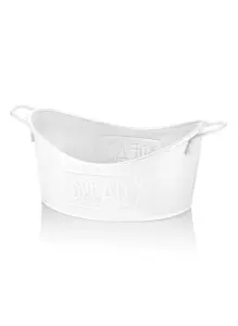 Rozi White Bread Basket (Galvanised Steel)