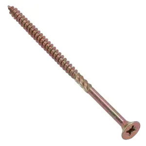 Countersunk Wood Screws 5.0 x 100mm Serrated Edge Prevent Splitting PZ2 100pc